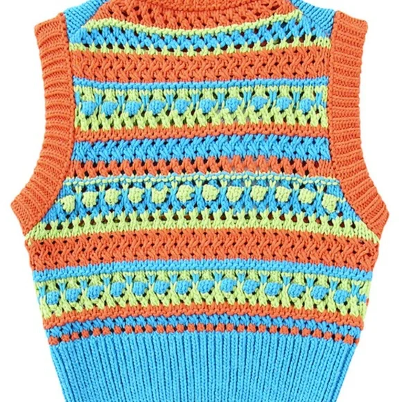 NWT 'Heidy' Crochet Sleeveless Vest Top - Picture 3 of 5